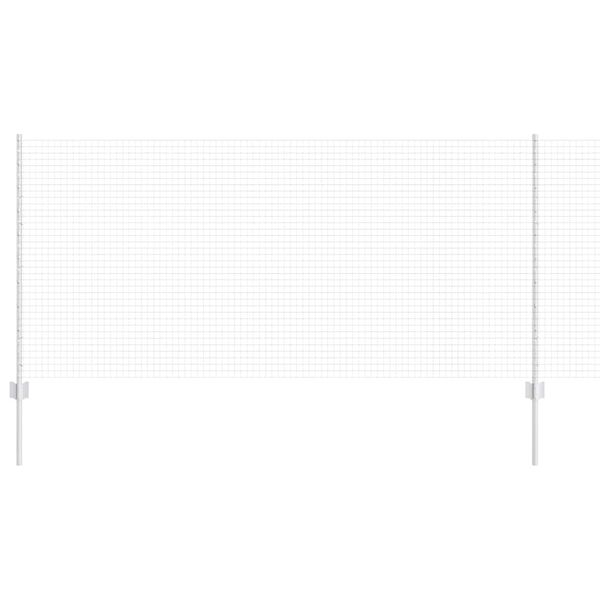 vidaXL Ограда с пост Сребрист 1 x 25 m Стомана