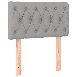 vidaXL Горна табла за легло, светлосива, 80x7x78/88 см, плат