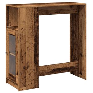 vidaXL Бар маса с рафтове старо дърво 101x40x103,5 см инженерно дърво