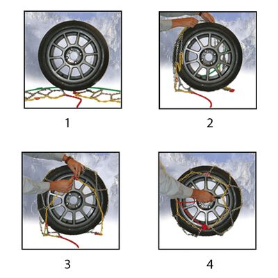 ProPlus Вериги за сняг за автомобилни гуми, 12 мм, KB45, 2 бр