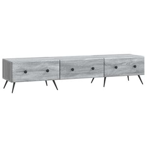 vidaXL ТВ шкаф Сива сонома 147 x 34,5 x 30 см Инженерна дървесина