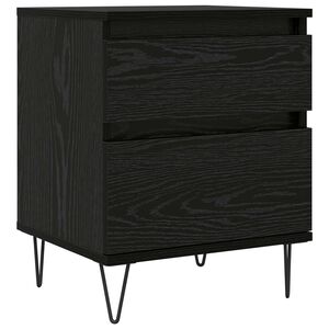vidaXL Шкаф за легло Черния дъб 40 x 35 x 50 см Инженерна дървесина
