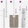 vidaXL Ограда с пост Сребрист 1,5 x 100 м Стомана