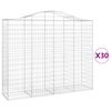 vidaXL Габионни кошници арка 30 бр 200x50x160/180см поцинковано желязо