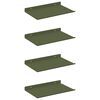 vidaXL Плаващ рафт 4 бр. Маслинено зелено 30 x 18 x 2,5 см Стомана