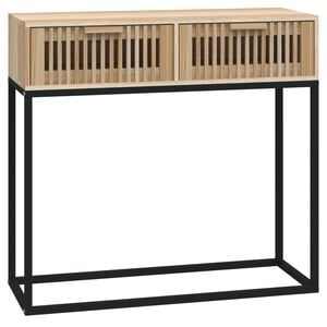 vidaXL Конзолна маса, 80x30x75 см, инженерно дърво и желязо