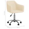 vidaXL Въртящи се трапезни столове, 6 бр, кремави, текстил