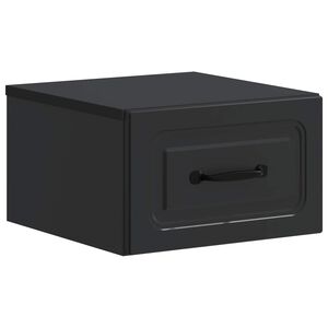 vidaXL Спален шкаф с монтаж на стена Черно 34,5 x 33 x 20 см