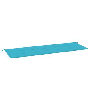 vidaXL Възглавница за градинска пейка тюркоаз 150x50x3 см текстил