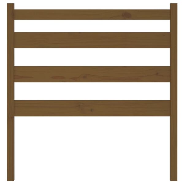 vidaXL Горна табла за легло, меденокафява, 81x4x100 см, бор масив