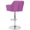 vidaXL Бар табуретка с подлакътници, лилава, изкуствена кожа