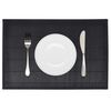 242109 6 Bamboo Placemats 30 x 45 cm Black