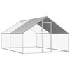 vidaXL Птичарник на открито, 2,75x4x1,92 м, поцинкована стомана