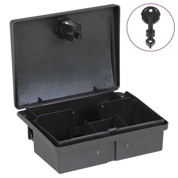 капани за мишки vidaXL 20 бр. черни 13x10x4 cm