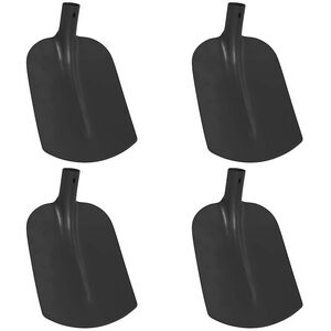 vidaXL Глава на лопата 4 pcs Черно 34,5 x 24 см