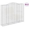 vidaXL Габионни кошници арка 13 бр 300x50x220/240см поцинковано желязо