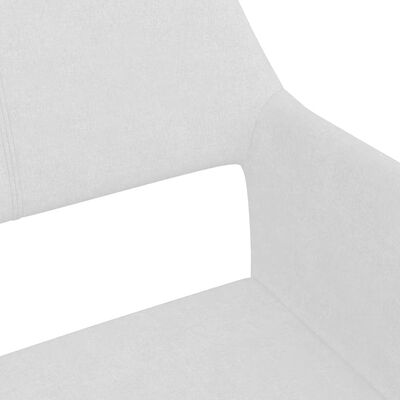 vidaXL Трапезни столове, 6 бр, бели, текстил