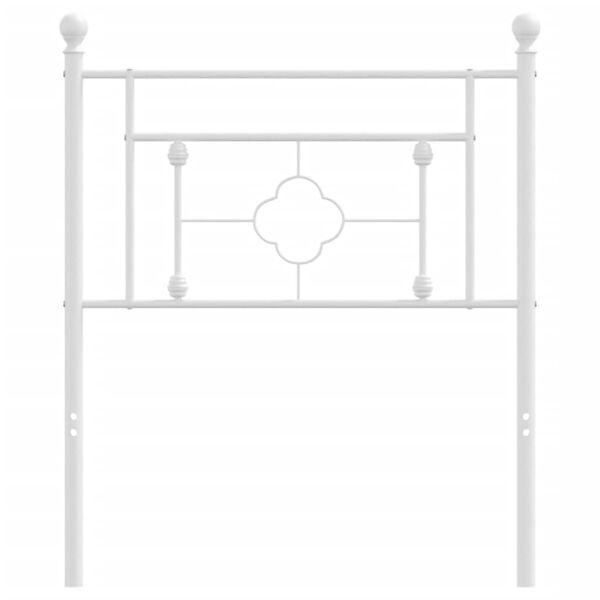 vidaXL Метална резервна табла за легло, бяла, 75 см