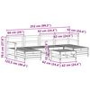vidaXL Градински комплект диван от 7 части, масивно дърво бор