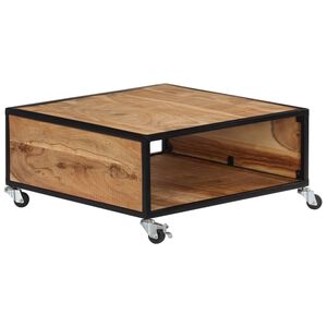 vidaXL Маса за кафе, 70x70x32 см, акациево дърво масив