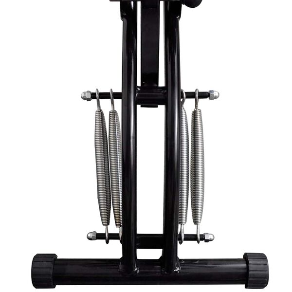 vidaXL L-образен Тонер за Корем Черно и оранжево 117 x 34 x 96 см