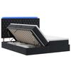 vidaXL LED легло за съхранение с матрак Черно 180 x 200 cm Кадифе