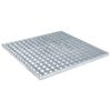 vidaXL Решетка Сребристо 50 x 50 x 2 cm Горещо поцинкована стомана