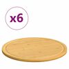 vidaXL Дъски за рязане 6 бр &Oslash;30x1,5 см бамбук