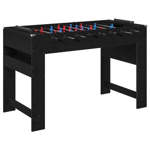 vidaXL Маса за фуутбол Черен Дъб 125 x 60,5 x 80 см