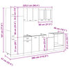 vidaXL Комплект кухненски шкафове от 8 части "Lyon", дъб Сонома, инженерно дърво