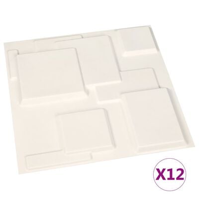 vidaXL 12 бр стенни панели 3D 0,5x0,5 м 3 м²