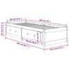 vidaXL Дневно легло без матрак, восъчнокафяв, 90x200 см, бор масив