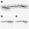 vidaXL Комплект дивани за открито 10 pcs Естествен