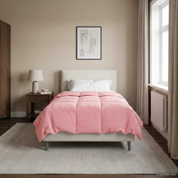 vidaXL Зимен юрган Патичено Розово 140 x 220 cm Микрофибър