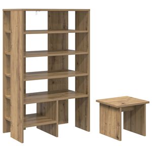 vidaXL Шкаф за обувки 2 бр. 62 x 35 x 100 см Инженерна дървесина