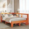 vidaXL Легло с етажерка за книги, без матрак, 120x200 см, бор масив