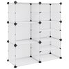 vidaXL Етажерка за обувки, прозрачна, 84x31,5x93 см, PP