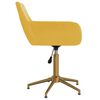 vidaXL Въртящ се трапезен стол, жълт, кадифе