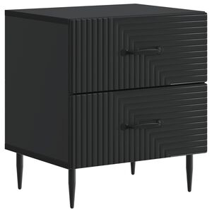 vidaXL Нощен шкаф Черно 43 x 34,5 x 47,5 см Инженерна дървесина