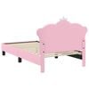 vidaXL Легло за деца с табла с таблото Розово 80 x 160 cm PU