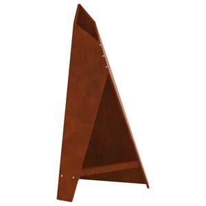 vidaXL Огнище Кафяво 58 x 40 x 100 см Патинираща стомана