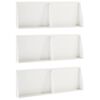 vidaXL Задържащи стени 6 бр. 60 x 12 x 30 см Стомана Бяло