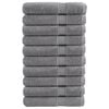 vidaXL Премиум кърпи SOLUND 10 бр сиви 100x200 см 600 gsm