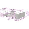 vidaXL Градински Софа Комплект 11 pcs Черно и кремаво 80 x 80 x 71 cm
