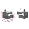 vidaXL Градински лаундж комплект с възглавници 4 части полиратан сив
