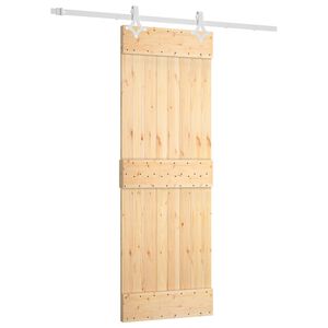 vidaXL Преплъзваща се врата Естествено и бяло 70 x 210 cm