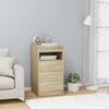 vidaXL Шкаф с чекмеджета, сонома дъб, 40x50x76 см, инженерна дървесина