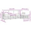 vidaXL Комплекти дивани 5 pcs Натурален и Крема Солидно акациево дърво
