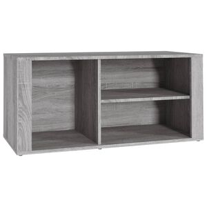 vidaXL Шкаф за обувки, сив сонома, 100x35x45 см, инженерно дърво