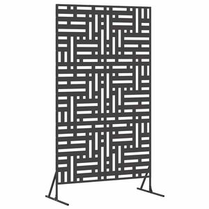 vidaXL Екран за уединение 100 x 50 x 180 см Стомана Черно